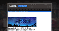 Desktop Screenshot of games.fanpage.it