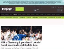 Tablet Screenshot of calcio.fanpage.it